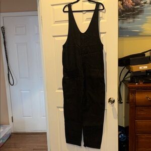 Stylish Women's Black Denim Overalls